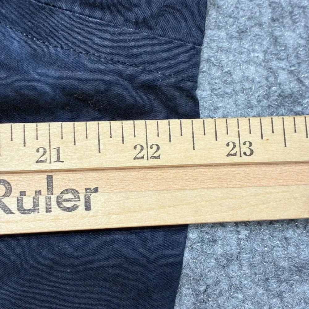 Banana Republic Dress Shirt Mens Medium Navy Blue Stretch‎ Slim Fit Button Down